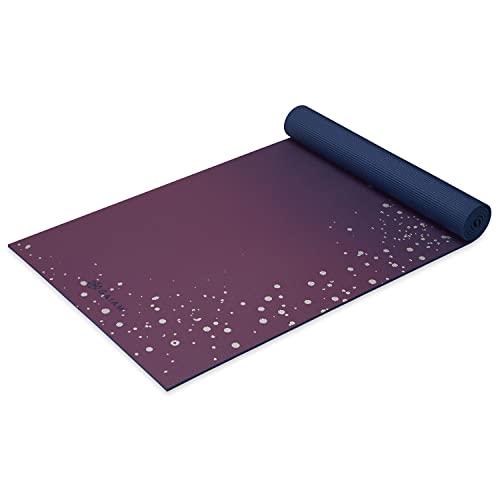 Gaiam Premium Yoga Mat, 6mm Thick Print Mat | Premium 6mm thick cushioning for joint support. Non-slip print design for yoga, Pilates & floor workouts. - color: Sublime Sky