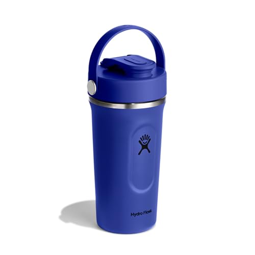 Hydro Flask Shaker Bottle – Insulated Stainless Steel Gym Bottle for Pre Workout & Protein 24 Oz Capri Blue - color: CAPRI BLUE