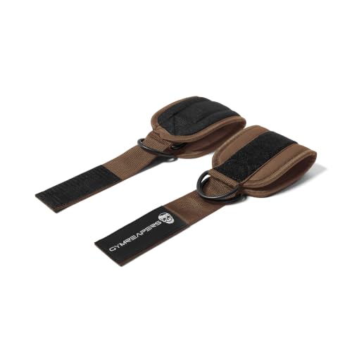 Gymreapers Ankle Straps For Cable Machine Kickbacks, Glute Workouts, Lower Body Exercises - Adjustable Leg Straps with Neoprene Padding - color: Brown, size: Single