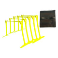 harayaa 5 Pieces Agility Hurdles Foldable Speed Training Hurdles Adjustable Height Workout Obstacle Rack Lightweight PVC Athletic Training Set Suitable for