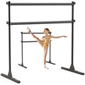 SELEWARE Height Adjustable Ballet Barre Freestanding Ballet Bar Heavy Duty Dance Bar Support Barre Movements Body Stretch Pull-ups, Sturdy Construction Never Fall Apart, Anti-Slip - color: 4 FT (Steel Crossbar, Black)
