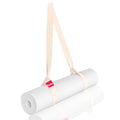 Yoga Mat Straps 2 in 1 - Cotton - Adjustable anti-slip straps for yoga, pilates, stretching, for carrying mats - color: Beige