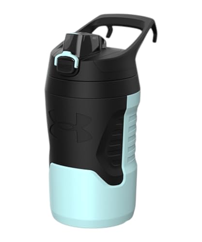 Under Armour 32 oz Insulated Water Bottles - Sports Water Jug with Fence Hook, Leak Resistant for Baseball, Football & More, 32 oz Insulated, Breeze Blue - color: Breeze Blue, size: 32 Ounces