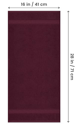 Utopia Towels 6 Pack Premium Hand Towels Set, 16 by 28 inches, 100% Ring Spun Cotton, Ultra Soft and Highly Absorbent 600GSM Towels for Bathroom, Gym, Shower, Hotel, and Spa, Burgundy - color: Burgundy, size: 6 Hand Towels