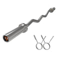 SPART Olympic Barbell EZ Curl Bar, 47INCH/4FT Strength Training Curling Bar with Knurled Grip Chrome Barbell Bar for Weightlifting, Copper Sleeve Barbell for 2-inch Weight Plates, 500 LBS Capacity - color: Chromed