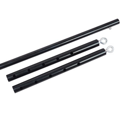 Spreader Bar Expandable Exercise Bar, Yoga Training Fitness Gear, Home Pilates Tools, Workout Bar,Sports Gym Kit - style: black