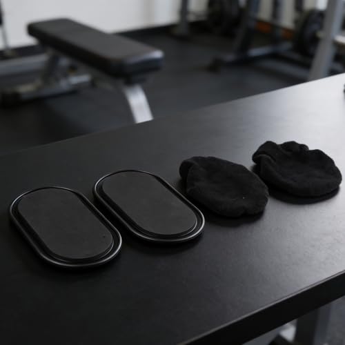 Core Sliders, Dual-Sided Gliding Discs for Full Body Muscle Training, Portable Fitness for Abdominal Arm Leg Glute Workout, Home Gym Yoga Pilates Training Tool 2 Pack(Black) - size: Black