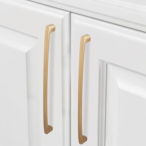 COTYKILEY 10 Pack 12.6 Inch(320mm) Champagne Bronze Cabinet Handles Gold Kitchen Cabinet Pulls Cabinet Door Handles Kitchen Cabinet Hardware Cupboard Drawer Pulls Dresser Handles - color: Champagne Bronze, size: 12.6" Hole Center（320MM）