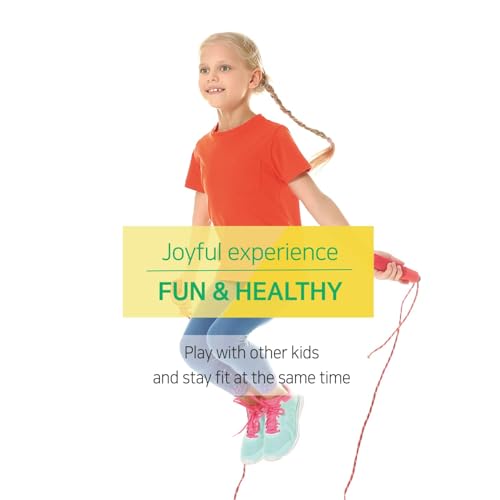 KSY Kids Jump Rope (Crystal Series) – Durable PVC Jump Rope for Kids Ages 6-12 – Lightweight, Adjustable, and Tangle-Free – Made in Korea - color: Kids Pop Pink
