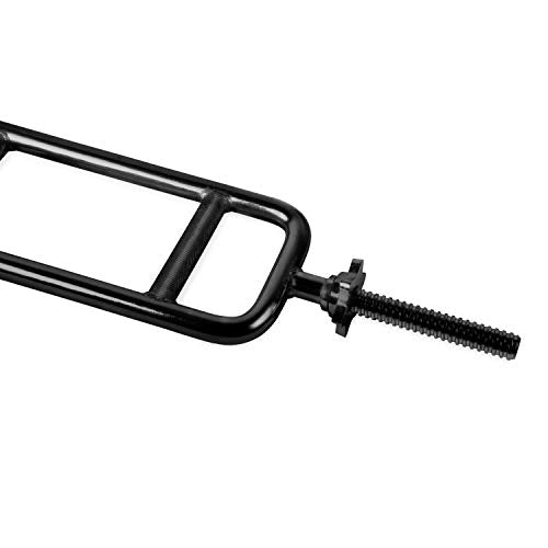 CAP Barbell Standard Threaded 34" Triceps Bar | Multiple Options - color: Black