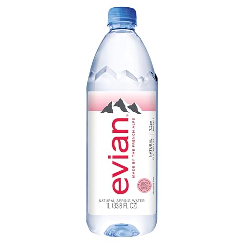 Evian Natural Spring Water, 1 L bottle, 12 pack - size: 33.8 Fl Oz (Pack of 12)