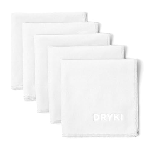 DRYKI Pocket-Sized Sweat Towels - The Original Sweat Absorbing Handkerchiefs - Quick-Dry Microfiber Sweat Rags for Face, Hands, & Body - Men & Women - Gym, Sports, and Work (White: 5 Pack) - color: *Ultra White