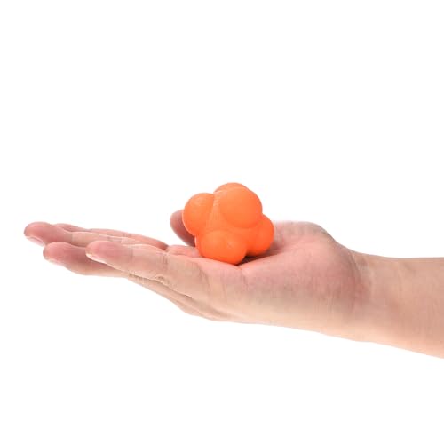 M METERXITY 4 Pack Reaction Ball - TPR High Difficulty Flexibility Training Ball Apply to Sports Exercise Daily Use (47 x 47 x 55mm, Orange)
