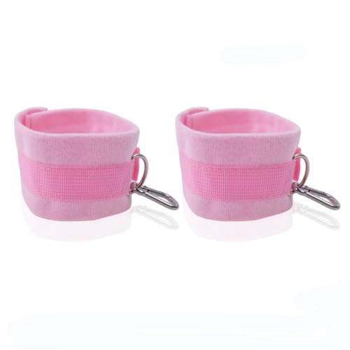 Spreader Bar Heavy Duty Stainless Steel Expandable Bar Home Gym with 4pcs Furry Crocodile Adjustable Strap,Sports Aid Training Pilates Aid Kit,Indoor Yoga Set - style: Pink+Pink Kit