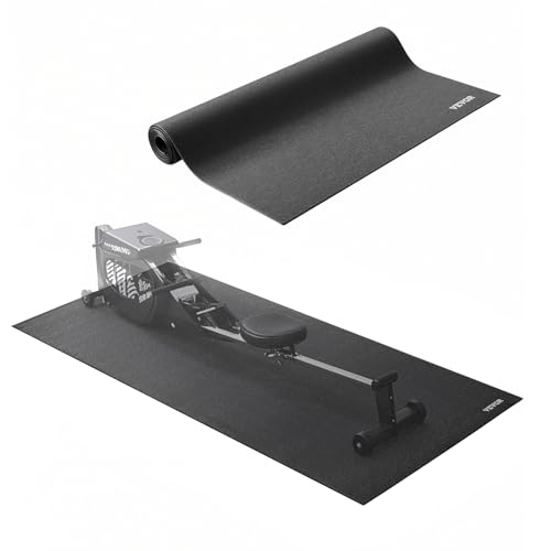 VEVOR Treadmill Mat for Carpet Floor, Exercise Equipment Mat for Treadmills, Stationary & Recumbent Bikes, High Density PVC Floor Protector Gym Mats, Waterproof and Non-Slip for Home Gym - size: 36"x 72"x 0.24"
