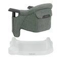 Inglesina Fast Table Chair - Pine Green Melange + Fast Dining Tray - Portable Baby High Chair - for Babies & Toddlers up to 37 lbs - Fits Tables 0.8'' to 3.5'' Thick - Compact - Travel Bag Included - color: Pine Green Melange, style: Chair with tray