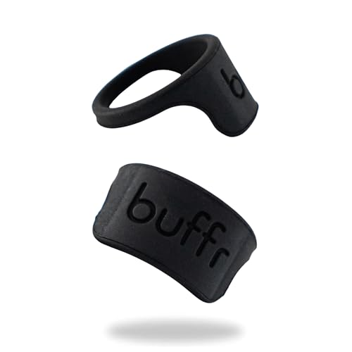 BUFFR Silicone Ring Protector – Wedding Band Guard for Gym & Fitness | Wedding Ring Protector with Anti-Slip Grip – Work Out Rubber Ring Guard for Women - color: Charcoal, size: 7