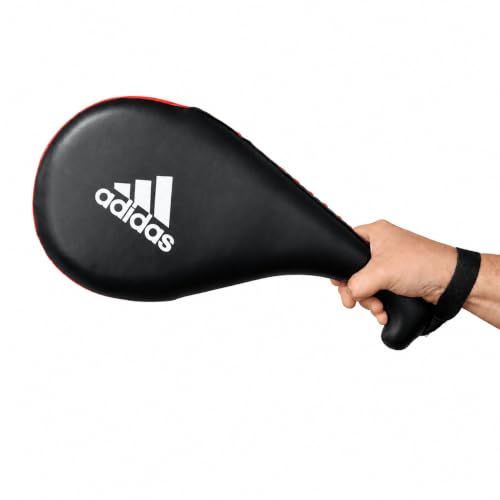 adidas Double Kicking Target, Taekwondo Kicking Target,Martial Arts Equipment (Black with Red)