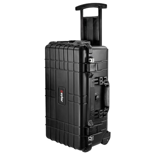 22" Roller Travel Hard Handgun Case Waterproof with Custom Foam Insert