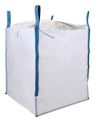 DURASACK Heavy Duty Builder's Bulk Bags 200 Gallon, Open Top | White Woven Polypropylene Contractor Trash Bags for Demo and Construction, Holds up to 2200 lbs - size: Single
