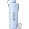 BlenderBottle Radian Shaker Cup Insulated Stainless Steel Water Bottle with Wire Whisk, 26-Ounce, Matte Arctic Blue - color: Arctic Blue