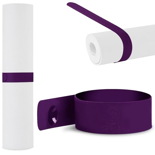 Yoga Mat Carrier Strap, Adjustable Thick Straps Sling for Carrying Large Mats, Stretching Band - color: Slap Band Purple