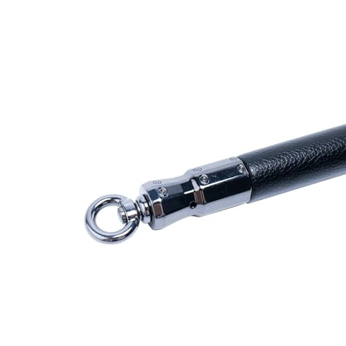 Spreader Bar Wooden Black PU Bar Home Gym with 2pcs Furry Black Adjustable Straps,Sports Aid Training Fitness Gear Pilates Aid Kit,Indoor Yoga Set - style: Black+Black Furry Kit