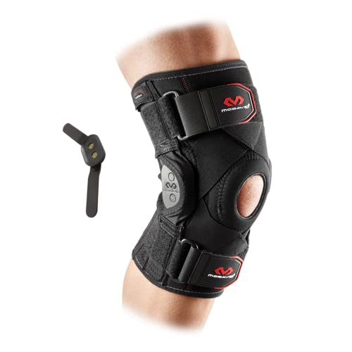 McDavid Hinged Knee Brace for Men and Women, Knee Brace with Side Stabilizers, Knee Compression Sleeves and Stability Straps for ACL, LCL, Arthritis, Tendonitis, MCL, Patella, Left and Right - size: Medium