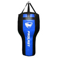 Angle Heavy Punching Bag for Adults, Hook and Uppercut, Boxing, MMA, Martial Arts, Muay Thai, 65 lbs, Rhino Logo - color: Black / Blue, style: Unfilled