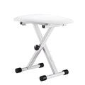 Keyboard Bench X-Style Height Adjustable Padded Cushion Foldable Stool Portable Seat Keyboard Chair for Keyboards Piano Guitar (White) - color: White