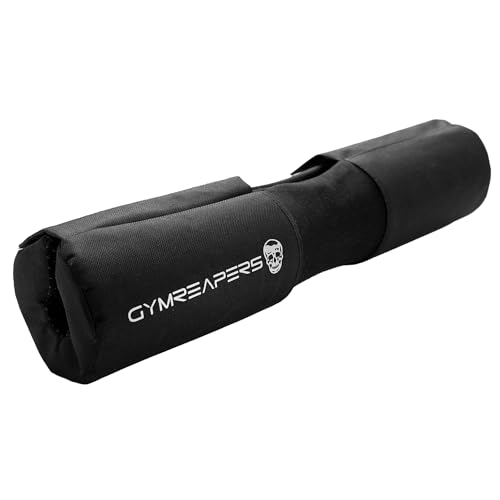 Gymreapers Barbell Squat Pad - Protective Bridge Pad For Hip Thrust, Squats, Lunges - Hip Support, Neck Protection For Bar - color: Black Covered