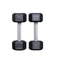Rep Fitness Rubber Hex Dumbbell(s) - Singles (55LB +) and Pairs (5LB - 50LB) - Low Odor, Fully Knurled Handle - style: 7.5 LB Pair
