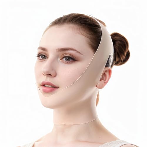 Face Strap Face Lift Belt, Comfortable VShaped Bandage Face Lift Band Face Outline Lifting Facial (Skin Color) - color: Skin Color