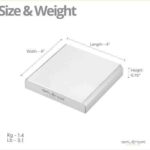 Splenor Tools Steel Bench Block - Flat Anvil Jewelers - Solid Metal Bench Block for Jewelry Repairing & Metal Stamping
