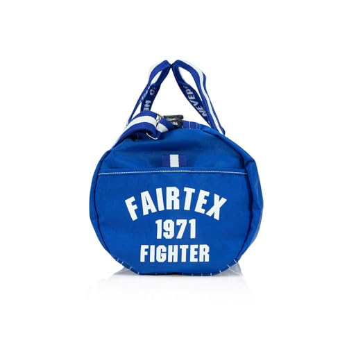 Fairtex BAG9 Retro Style Barrel Bag Thai Boxing Heavy Gym Bag Myay Thai MMA (Blue) - color: Blue