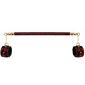 Spreader Bar Wooden Black PU Bar Home Gym with 2pcs Furry Black Adjustable Straps,Sports Aid Training Fitness Gear Pilates Aid Kit,Indoor Yoga Set - style: Lace Red+Red Kit