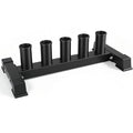Barbell Storage Rack, 5-Post Weight Bar Holder for 2'' Olympic Bars, Durable Barbell Stand, Space-Saving Floor Stand 500 lb Capacity