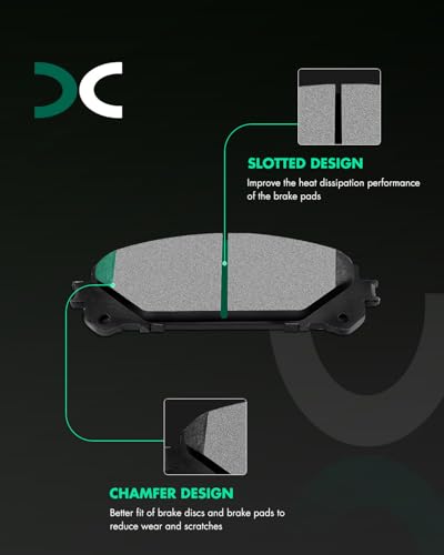SCITOO D1324 Front Ceramic Brake Pads Sets Fit For Lexus NX200t / NX300 / RX350 / RX350L,For Toyota Avalon 2020,For Toyota Camry 2020,For Toyota Highlander 2008-2019,For Toyota Sienna 2011-2020 - size: Front D1324-8436