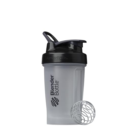BlenderBottle Classic V2 Shaker Bottle Perfect for Protein Shakes and Pre Workout, 20 oz, Black - color: Clear, size: 20 Ounces