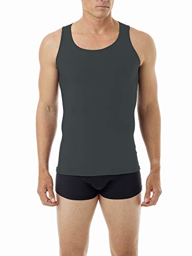 Underworks Mens Microfiber High Performance Compression Tank for Workouts, Sports Training and Shaping 3-Pack - color: Dkgrey, size: X-Small