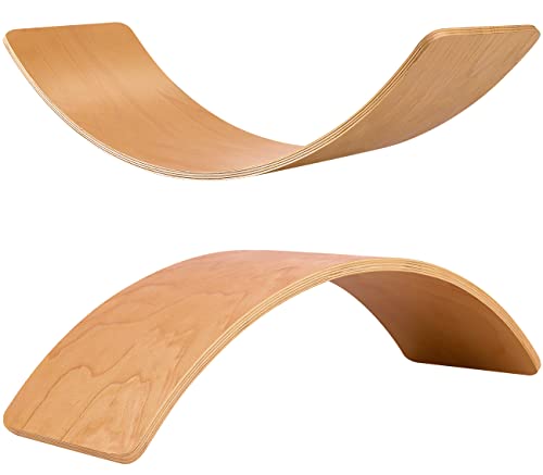 35" Balance Board Kids | Montessori Wobble Board for Toddlers Ages 3-5, Natural Wood Open-Ended Waldorf Sensory Toy for Indoor & Outdoor Play, Core Balance Trainer, Birthday & Christmas Gift 2026 - color: Original Wood Without Felt