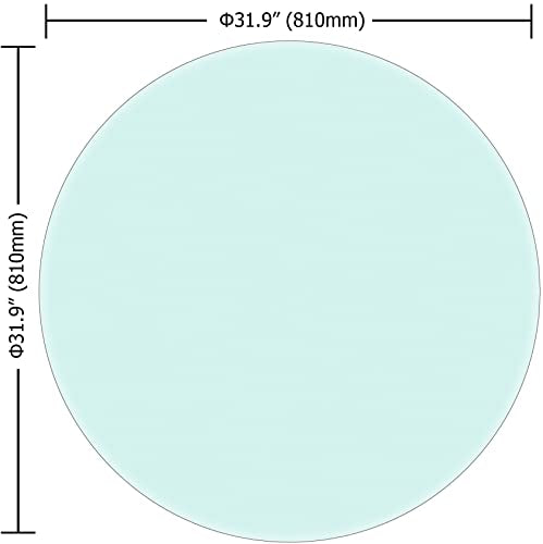 Prime Exclusive Deal 32" Round Glass Table Top - 1/2" Thick Beveled Edge Tempered Glass, Replacement Glass Top for Kitchen/Patio Table - size: 32 INCH, style: 1/2"thick - Beveled