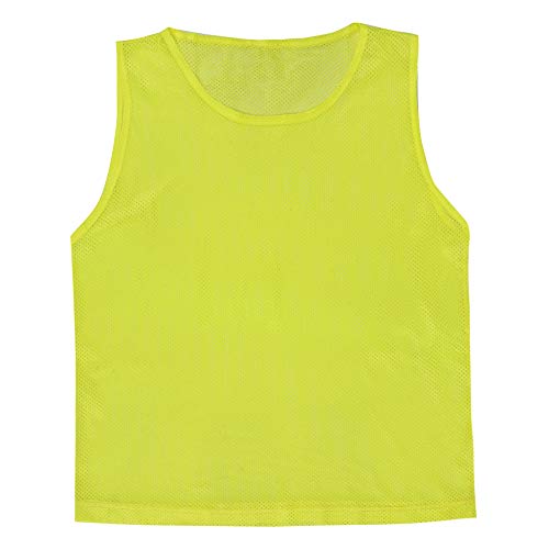 Athllete LITEMESH Pinnies (Set of 12/24 Practice Vests) Youth Pinnies, Pennies for Sports Youth, and Scrimmage Vests - color: 6-neon Yellow + 6 Orange, size: Teen/Adult