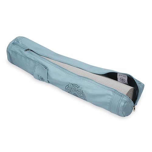 Gaiam Cargo Yoga Mat Bag, Full-Zipper Yoga Mat Carrier with Adjustable Strap, Front & Exterior Phone Pocket with Earbuds Slit, Stylish & Functional Fitness Mat Holder for Women & Men | Fits Most Mats | Front Zip Pocket | Phone Pocket & Earbuds Slit | Adju