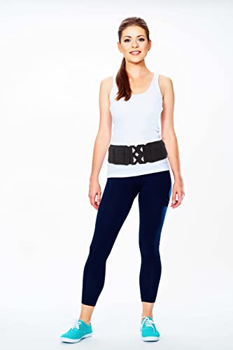Weighted Fitness Belt - Walking, Running, Training Belt with Adjustable Weights up to 10 lbs, Cooling Technology, Unisex - color: Black, size: Medium