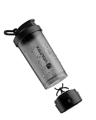 VOLTRX Protein Shaker Bottle, Merger USB C Rechargeable Electric Protein Shake Mixer, Shaker Cups for Protein Shakes and Meal Replacement Shakes, BPA Free, 24oz - color: Black