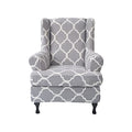 NILUOH Wingback Chair Slipcover 2 Pieces, Stretch Spandex Wingback Chair Covers Washable Slipcover for Wingback Armchairs Non-Slip Furniture Protector with Elastic Bottom for Living Room - color: 3