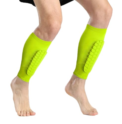 2 Pack Soccer Shin Guards Soccer Adult, Soccer Shin Guards for Kids Soccer Shin Pad with Honeycomb Pads, Shin Defender Shin Guard Sleeves, Ski Shin Guards Ski Shin Pads - color: Green, size: Small