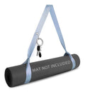 Yoga Mat Strap with Carabiner Clip, Adjustable Carrier for Yoga Mats, Sky Blue [MAT NOT Included]