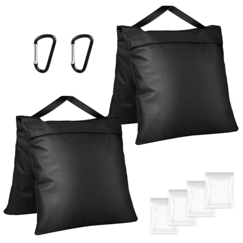 Sandbags Weight Bags for Photo Studio Photography Video Equipment, 2 Packs Empty Sandbag Set for Backdrop Stand, Photo Tripod, Canopy, Pop up Tent, Umbrella Base, Picnic Table,Fishing Chair - size: 2 PCS